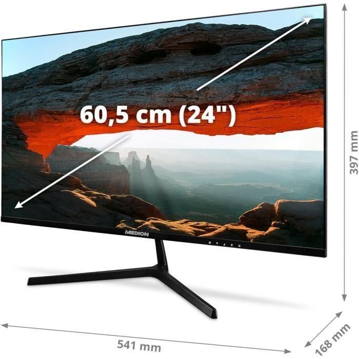 Monitor de pantalla grande - MEDION - AKOYA P52424 MD 20152 - 60,5 cm (24'') Full HD - HDR10 - DP - HDMI 5