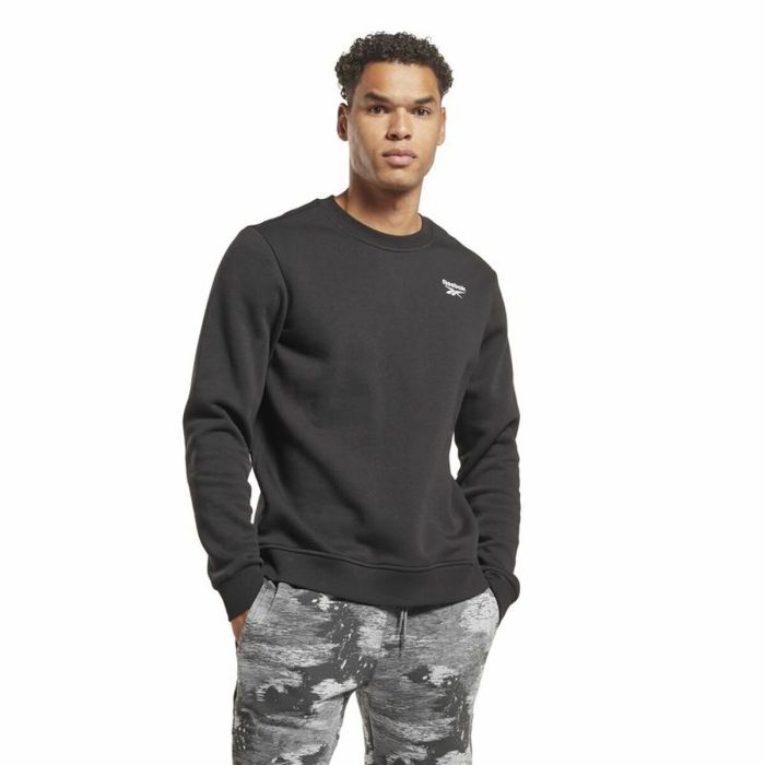 Sudadera sin Capucha Hombre Reebok Identity Left Chest Logo Crew Negro M 3 Sudadera sin Capucha Hombre Reebok Identity Left Chest Logo Crew Negro M 3