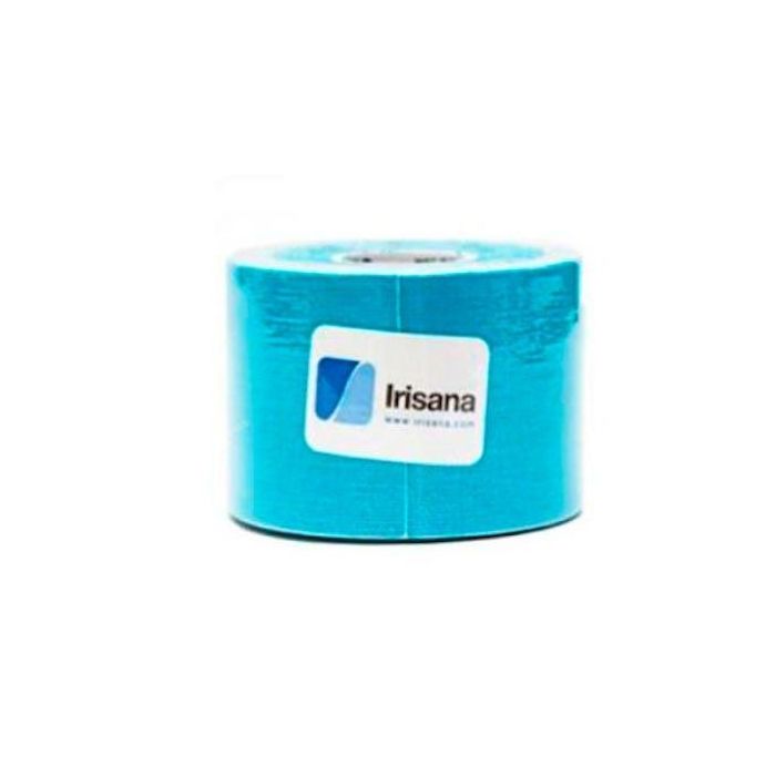 IRISANA Kinesiology Tape Neuromuscular Elástico con Turmalina 5cmx5m Azul Ir05.Az