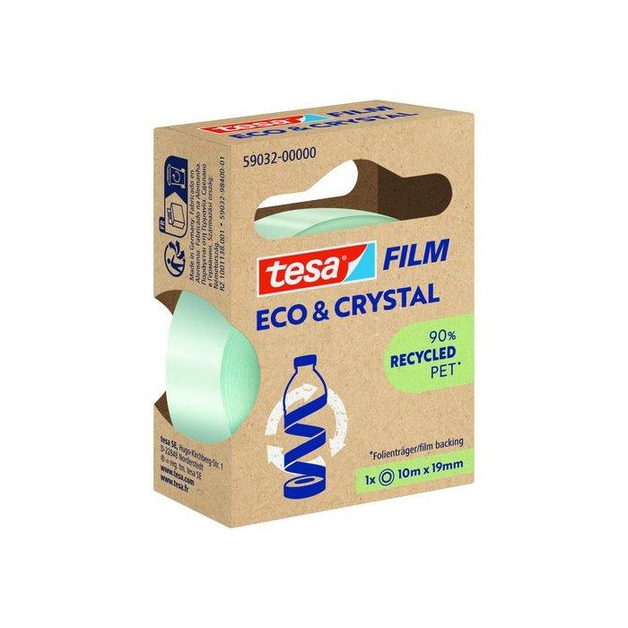 Cinta Adhesiva Tesa Eco&Crystal (90% Reciclado) Rollo 10X19 (Set de 10)