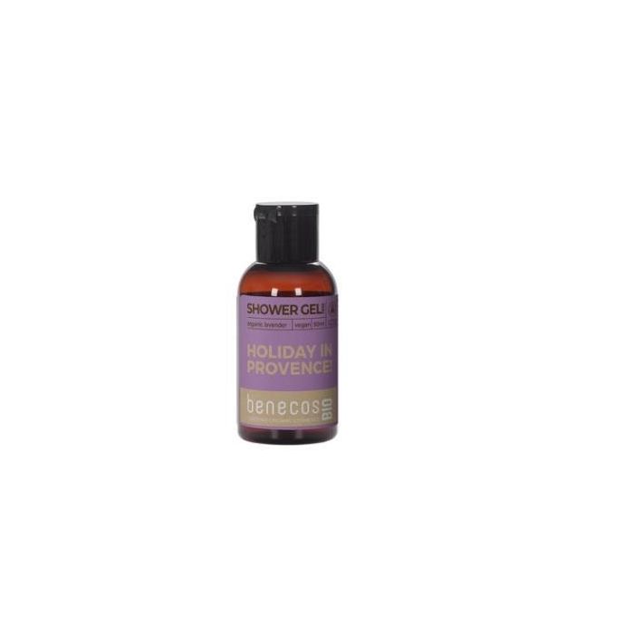 BENECOS Gel de Baño Lavanda Mini Viaje 50ml Bio Vegano Certificado Cosmos Organic BDIH