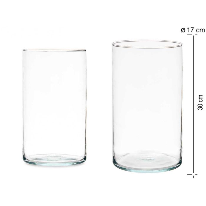 Jarron Cristal Cilindro 17Cm Diam X 30Cm Giftdecor (4 Unidades) Jarron Cristal Cilindro 17Cm Diam X 30Cm Giftdecor (4 Unidades)