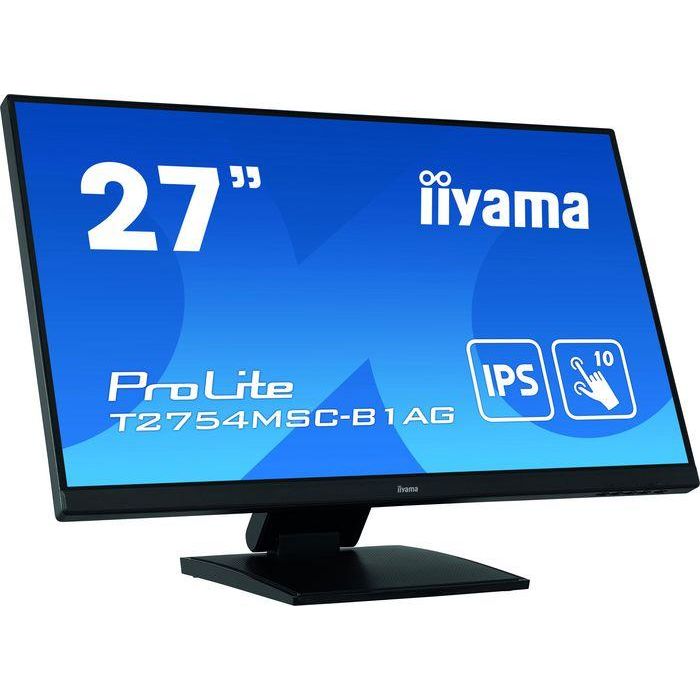 Monitor Iiyama 27" (T2754MSC-B1AG) Negro Pcap 10-Points Tactil, Anti Glare Coating, 1920 X 1080, Ips-Panel, Slim Bezel, Speakers, Vga, Hdmi, Height Adjust., 300 Cd/M², Usb 3.0 Usb Touch Interface 4 Monitor Iiyama 27" (T2754MSC-B1AG) Negro Pcap 10-Points Tactil, Anti Glare Coating, 1920 X 1080, Ips-Panel, Slim Bezel, Speakers, Vga, Hdmi, Height Adjust., 300 Cd/M², Usb 3.0 Usb Touch Interface 4