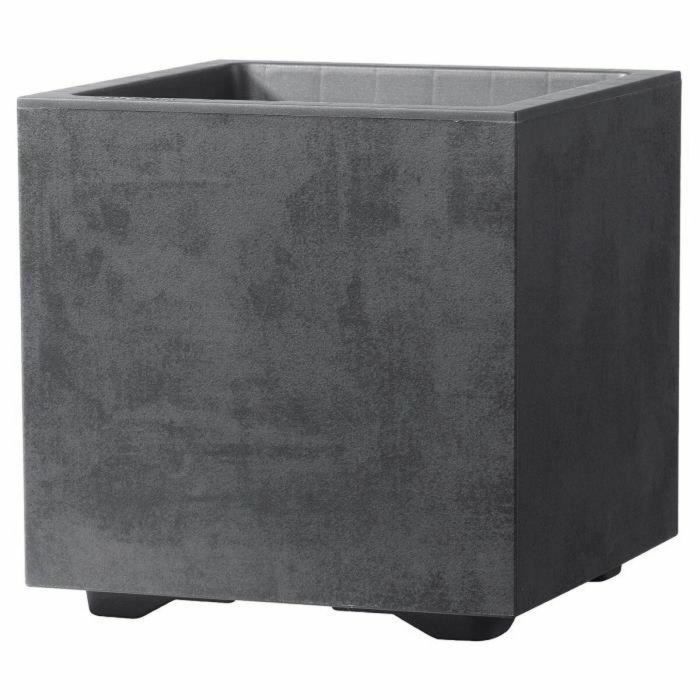Deroma 9H824SZ Maceta Cubo Millennium R Antracita con reserva de agua 25 cm Deroma 9H824SZ Maceta Cubo Millennium R Antracita con reserva de agua 25 cm