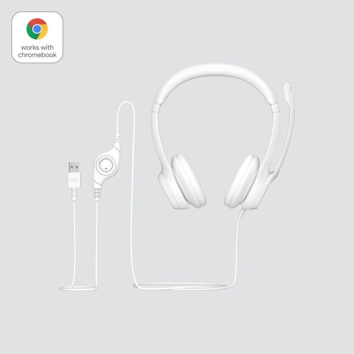 Auriculares Logitech H390 Blanco 11