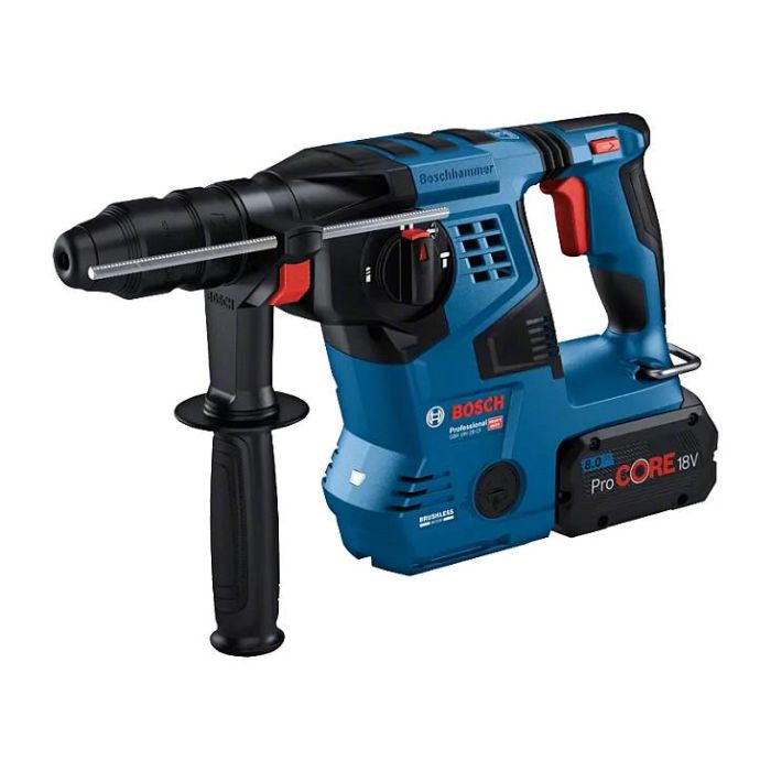 Bosch GBH 18V-28 CF PROFESSIONAL - Martillo perforador SDS Plus 18V con motor sin escobillas, 3.3J, 2x batería 8.0Ah, funda y accesorios