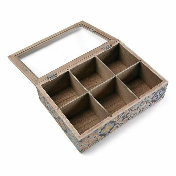 Caja para Infusiones Versa Madera 17 x 7 x 24 cm 1