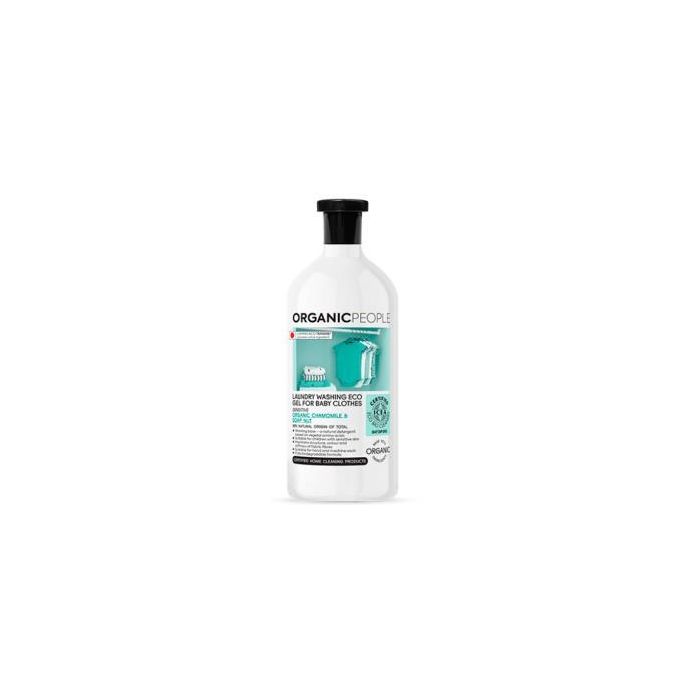ORGANIC PEOPLE Detergente Ropa Bebé Chamomile-Soap Nut 1Lt. Ecológico, Biodegradable, Piel Sensible