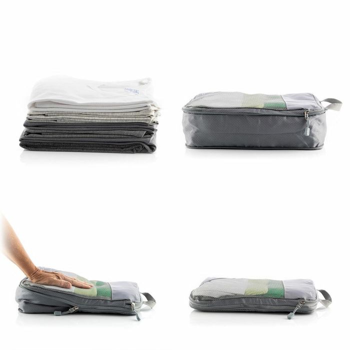 Bolsas Organizadoras de Compresión para Maletas Compakube InnovaGoods 4 Piezas 1 Bolsas Organizadoras de Compresión para Maletas Compakube InnovaGoods 4 Piezas 1
