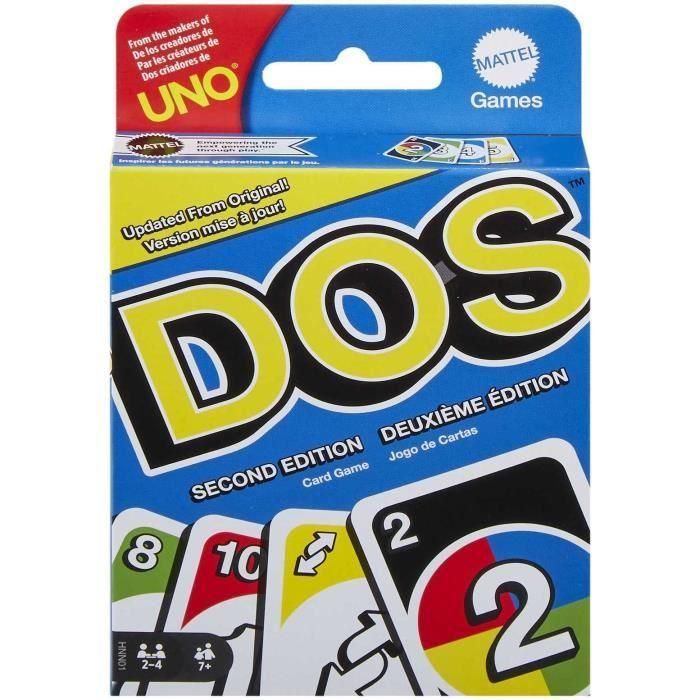 UNO Hnn01 Juego de Cartas DOS Segunda Edición con Nuevas Reglas y Comodín DOS para Noches Divertidas en Familia +7 Años UNO Hnn01 Juego de Cartas DOS Segunda Edición con Nuevas Reglas y Comodín DOS para Noches Divertidas en Familia +7 Años