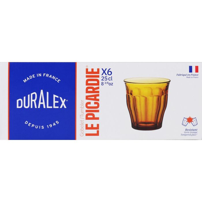 Duralex Set 6 Vasos Picardie 25 Cl Ambar (12 Cajas) 1