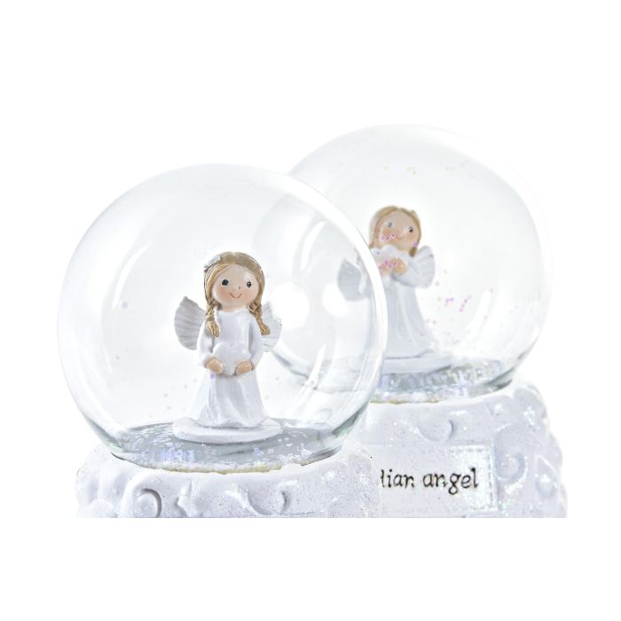 DKD Home Decor Figura Navidad Tradicional Bola Blanco Resina y Cristal 6.5x8.5x6.5 cm (2 Unidades) 1 DKD Home Decor Figura Navidad Tradicional Bola Blanco Resina y Cristal 6.5x8.5x6.5 cm (2 Unidades) 1