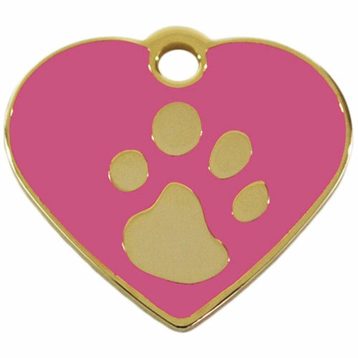 Placa identificativa para collar Imarc Heart Rosa Dorado 1