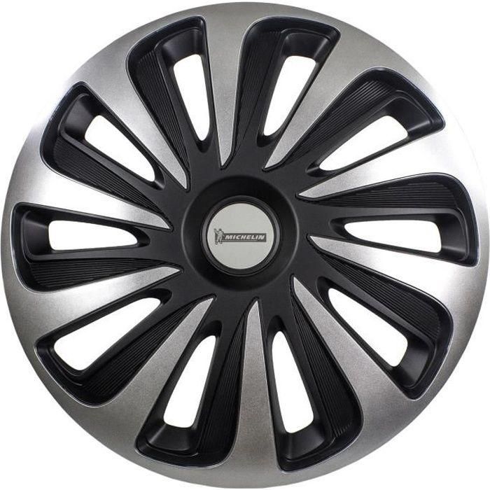 Michelin Tapacubos 15" ABS Bicolor Edición Carbono con Sistema NVS Seguridad Visión Nocturna - Lote de 4 0 Michelin Tapacubos 15" ABS Bicolor Edición Carbono con Sistema NVS Seguridad Visión Nocturna - Lote de 4 0