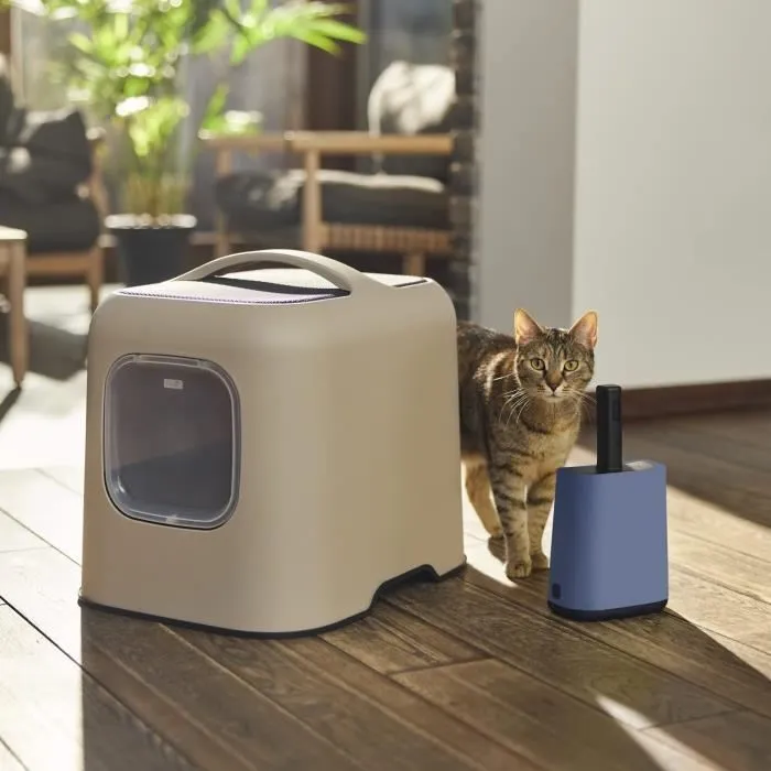 Rotho Mypet Pala con Soporte Biala Azul, para Arenero, Plástico Reciclado 2