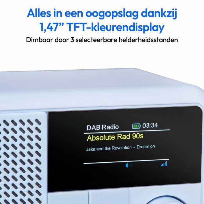 Medion AAAQH12606 Mini Radio Portátil DAB/FM Mono 2W RMS Azul 7