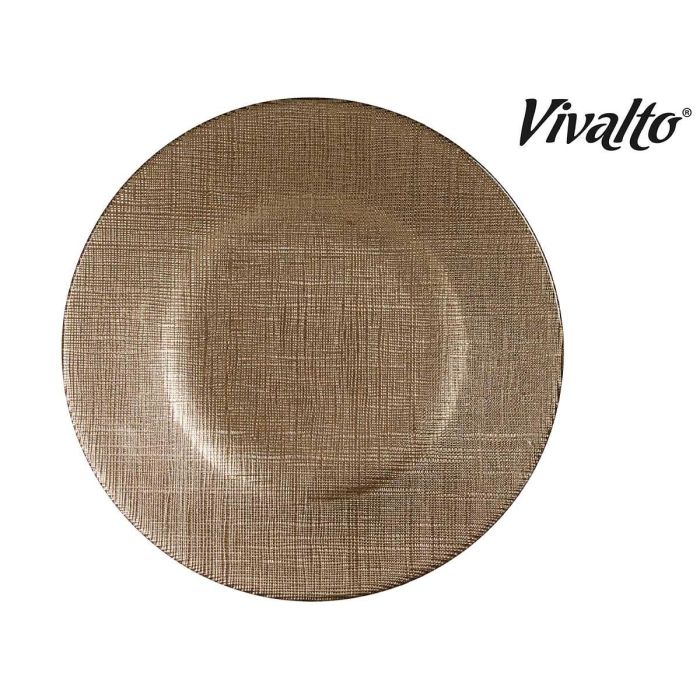 Plato Vidro 21Cm Oro Viejo Vivalto (24 Unidades) 1 Plato Vidro 21Cm Oro Viejo Vivalto (24 Unidades) 1