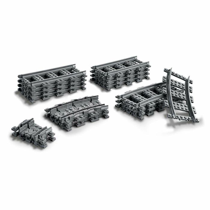 LEGO 60238 City Conjunto de Rieles de Tren y Desvíos. Incluye 4 Curvos, 1 Desvío Derecho y 1 Izquierdo. Compatible con todos los conjuntos LEGO City. 2 LEGO 60238 City Conjunto de Rieles de Tren y Desvíos. Incluye 4 Curvos, 1 Desvío Derecho y 1 Izquierdo. Compatible con todos los conjuntos LEGO City. 2