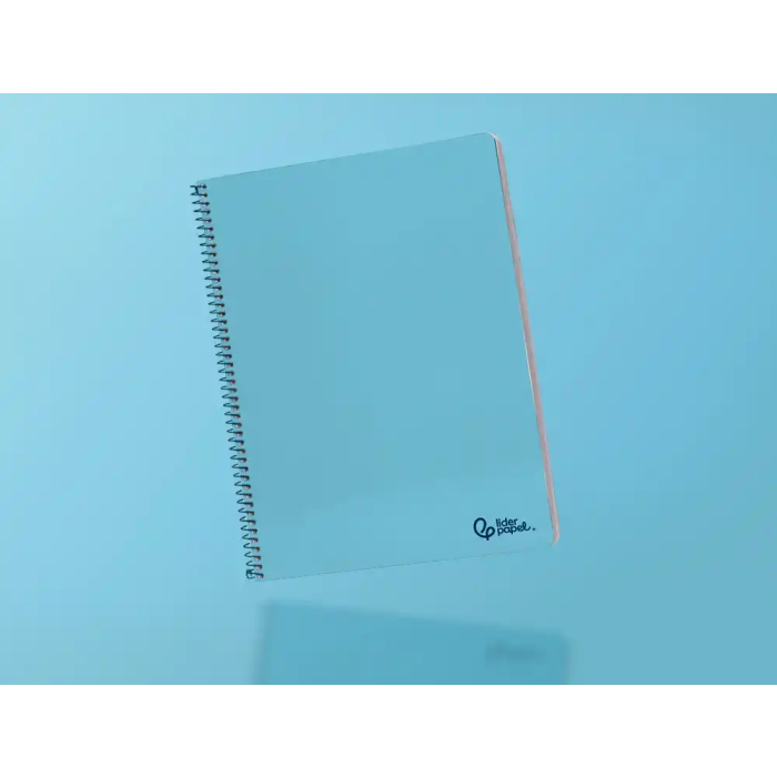 Liderpapel Cuaderno Espiral A4 Smart Tapa Blanda 80 Hojas 75gr Cuadro 4mm con Margen, Celeste 8