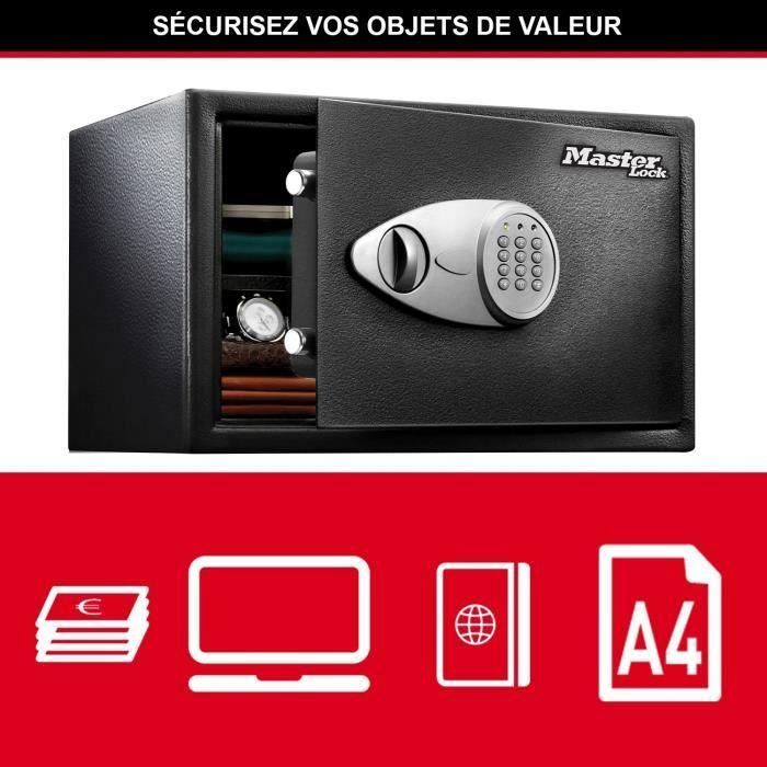 MASTER LOCK Safe con combinación electrónica programable - Negro y gris metalizado 2