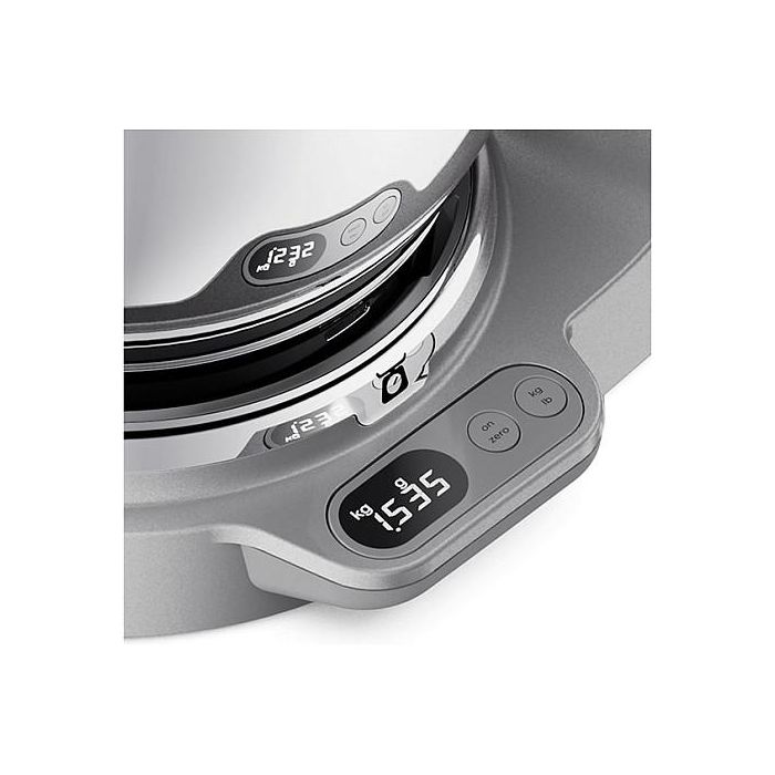 Kenwood KVL85.004SI Titanium Chef Baker XL - Batidora Amasadora Planetaria, 7 L, 1200 W, Función Turbo, Color Plata