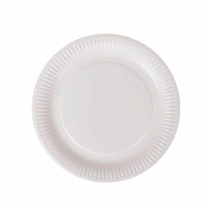 Set de Platos Algon Desechables Blanco Cartón 23 cm (36 Unidades) 1