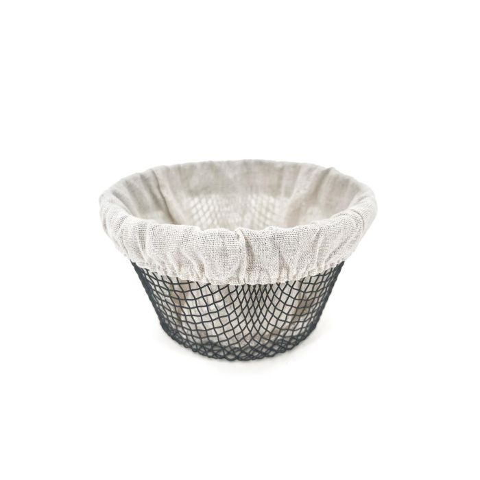 Cesta Pan Metal Redonda con Forro 18 cm My Bar - Inde (24 Unidades) 1 Cesta Pan Metal Redonda con Forro 18 cm My Bar - Inde (24 Unidades) 1