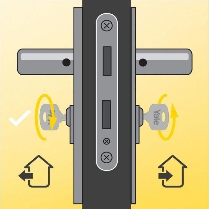 Cilindro de seguridad Yale 40 x 40 mm Latón 3 Cilindro de seguridad Yale 40 x 40 mm Latón 3