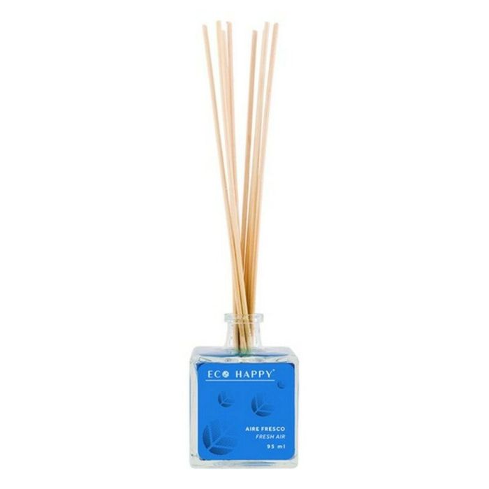 Eco Happy Ambientador Mikado AIRE FRESCO 95 ml | Fragancia Fresca y Floral con Varitas de Ratán para un Ambiente Natural y Sereno
