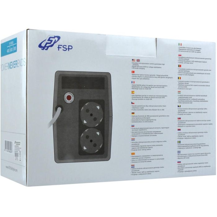 FSP FP 600 UPS Line-Interactive 600VA/360W, 2 Salidas SCHUKO, Regulador Automático de Voltaje (AVR) 4 FSP FP 600 UPS Line-Interactive 600VA/360W, 2 Salidas SCHUKO, Regulador Automático de Voltaje (AVR) 4