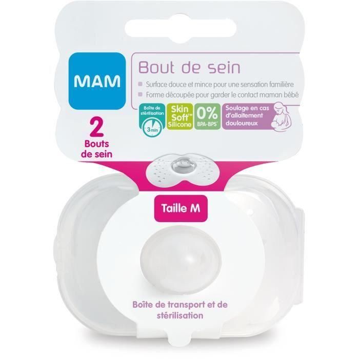 Mam Bout de Sein Size M - Silicona - Esterilización de BTE x2 Mam Bout de Sein Size M - Silicona - Esterilización de BTE x2