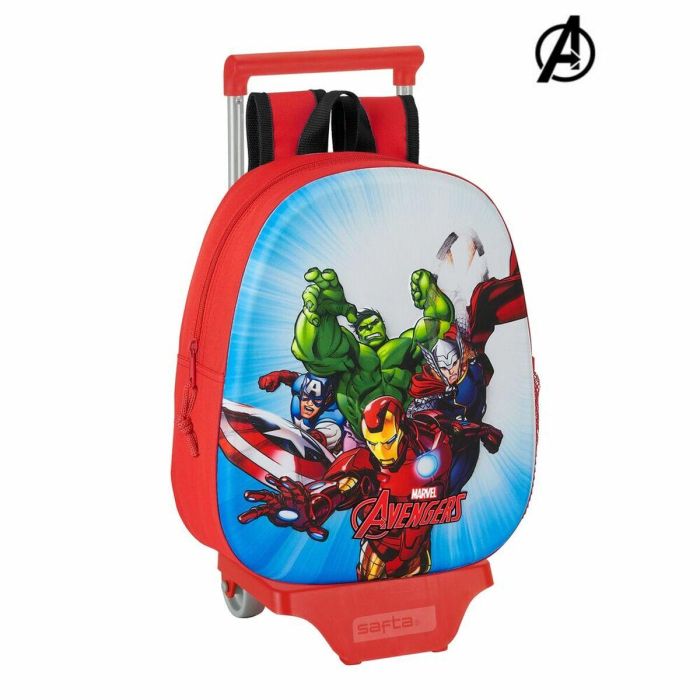 Mochila Escolar 3D con Ruedas 705 The Avengers Rojo Mochila Escolar 3D con Ruedas 705 The Avengers Rojo