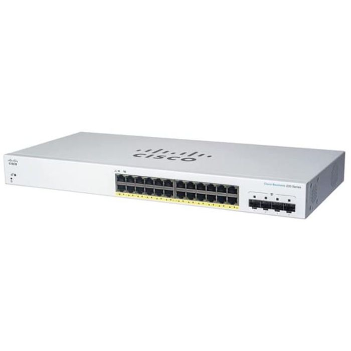 Cisco CBS220-24FP-4G Switch Smart Gestionado 24 Puertos Gigabit Ethernet PoE con 4 Ranuras SFP