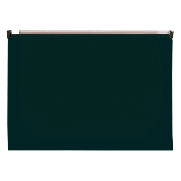 Liderpapel Carpeta Dossier A3 Cierre Cremallera Negro Opaco Polipropileno 180 Micras 1