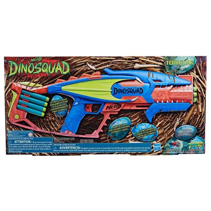 Hasbro Nerf DinoSquad Terrodak F6313 Lanzador de Dardos con Diseño de Pterodáctilo para Niños +8 Años, Incluye 12 Dardos Nerf Elite 4 Hasbro Nerf DinoSquad Terrodak F6313 Lanzador de Dardos con Diseño de Pterodáctilo para Niños +8 Años, Incluye 12 Dardos Nerf Elite 4