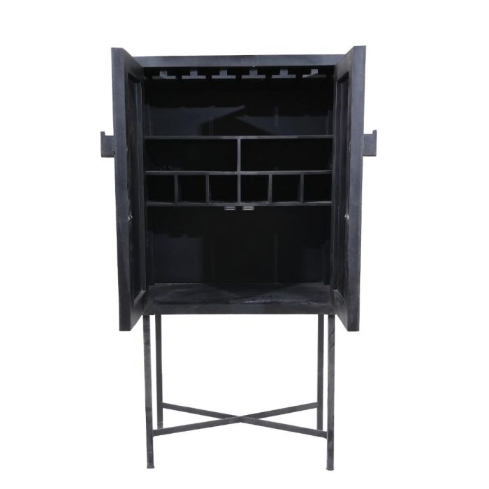 DKD Home Decor Bone 23 Mueble Bar Bicolor Negro 80 x 40 x 153 cm 2