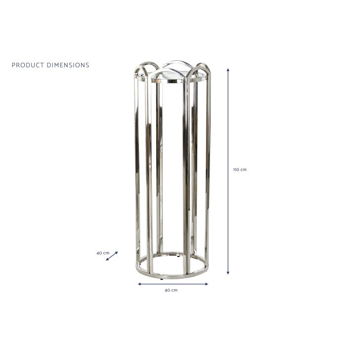 DKD Home Decor Mesita Auxiliar Moderno Plateado 40 x 110 x 40 cm 3