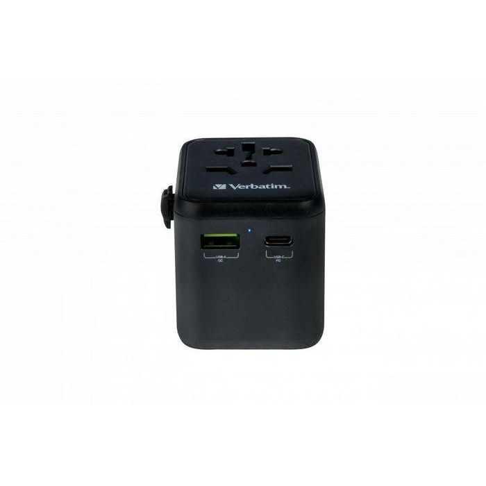 Verbatim Uta-02 Adaptador Universal De Viaje Con 1 Puerto Usb-C - 1 Puerto Usb-A 12