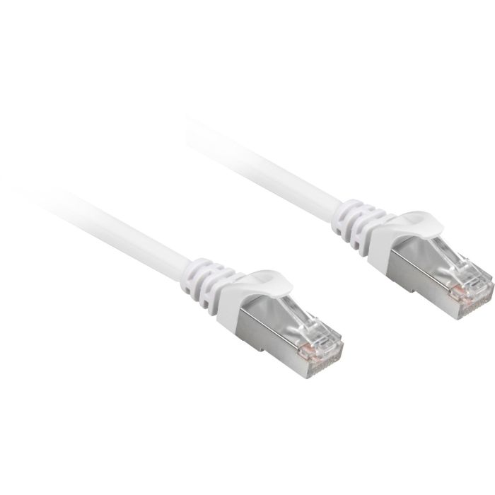 Sharkoon Cable de Red RJ45 Cat.6a SFTP 20 Metros, Libre de Halógenos (LSZH), Blanco, Conectores Macho RJ-45