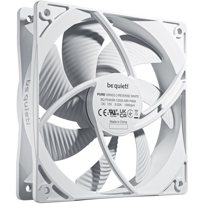 be quiet! Pure Wings 3 Reverse 3-Pack 120mm PWM white 1