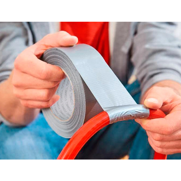 Q-connect Cinta Adhesiva Americana Super Fuerte 25 mt x 48 mm Resistente Impermeable Multiuso Plata 4