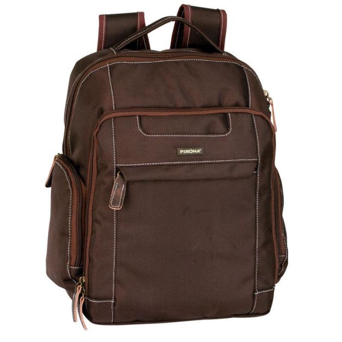 Perona Mochila Business para Ordenador Portátil 36cm Marrón