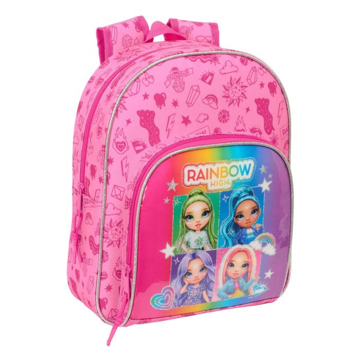 Mochila Escolar Rainbow High Shine Multicolor 28 x 34 x 10 cm