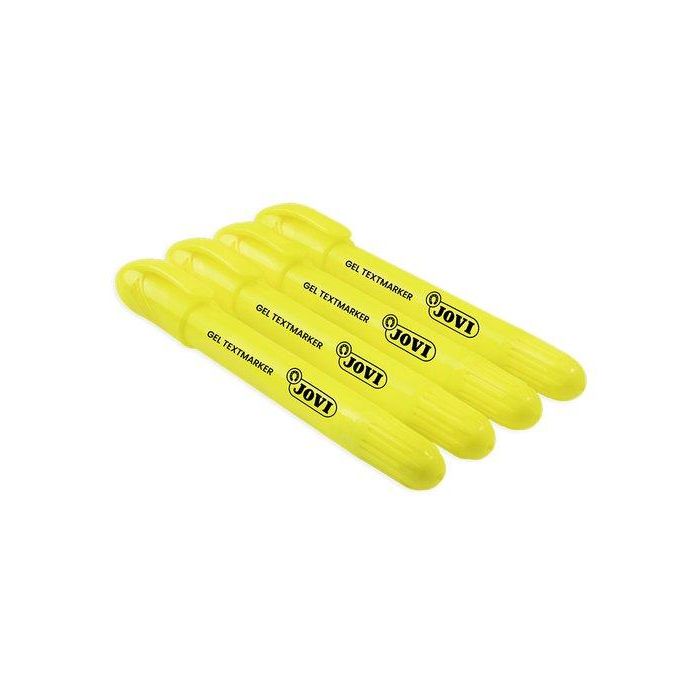 Jovi Marcador Fluorescente Neon De Gel En Stick 140 mm Amarillo Caja 12 Ud