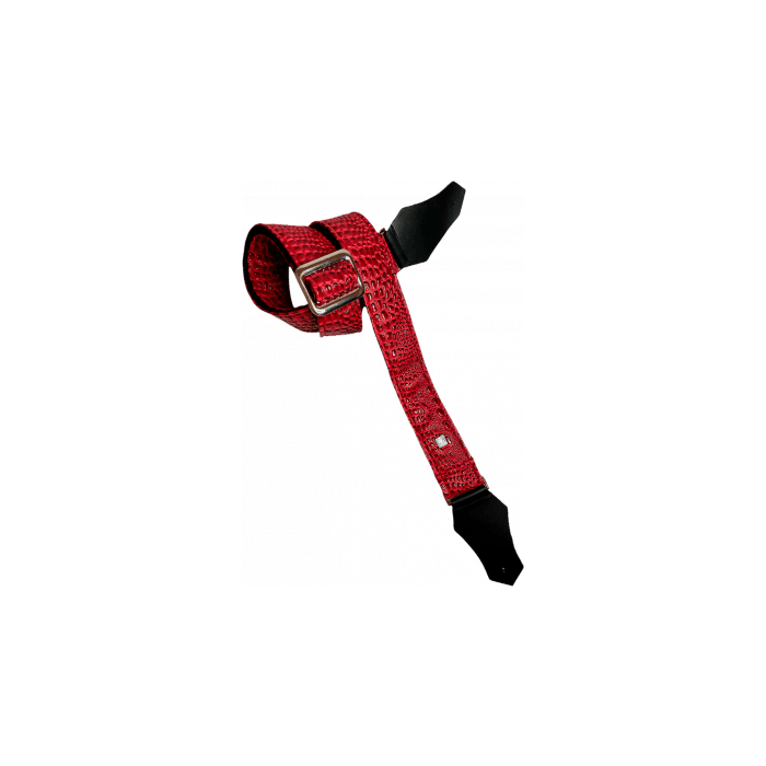 GETM Correa Guitarra Bajo Aussie Gator Dragon Red Getm Piel Ajustable hasta 165 cm