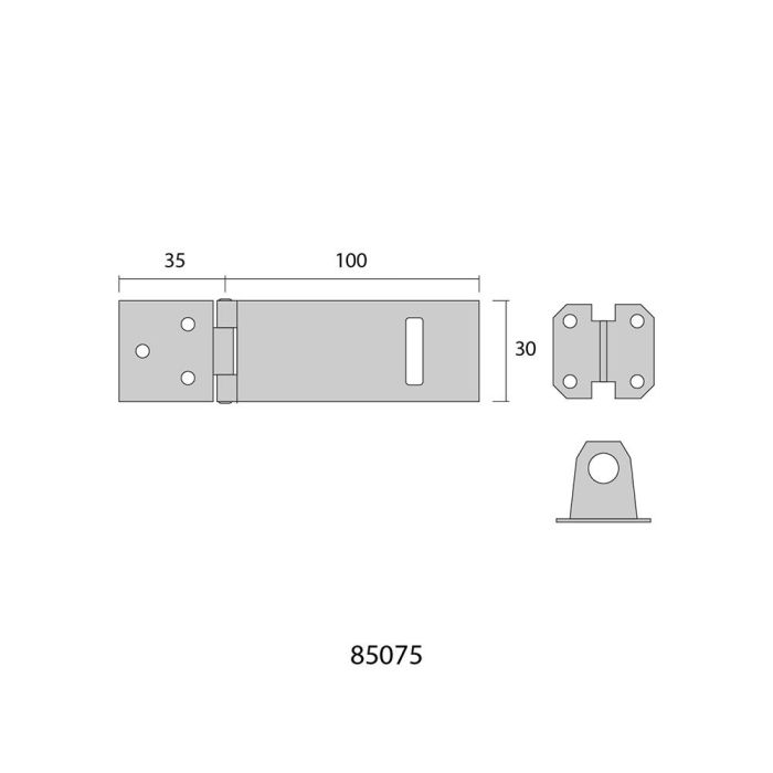 Edm Portacandados de Zinc 100mm Cromado con Tornillos Incluidos 1