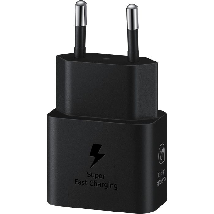 Samsung EP-2510XBEGEU Adaptador de Corriente 25W Super Fast Charging USB Tipo C 1 Puerto para Smartphone Negro 1 Samsung EP-2510XBEGEU Adaptador de Corriente 25W Super Fast Charging USB Tipo C 1 Puerto para Smartphone Negro 1