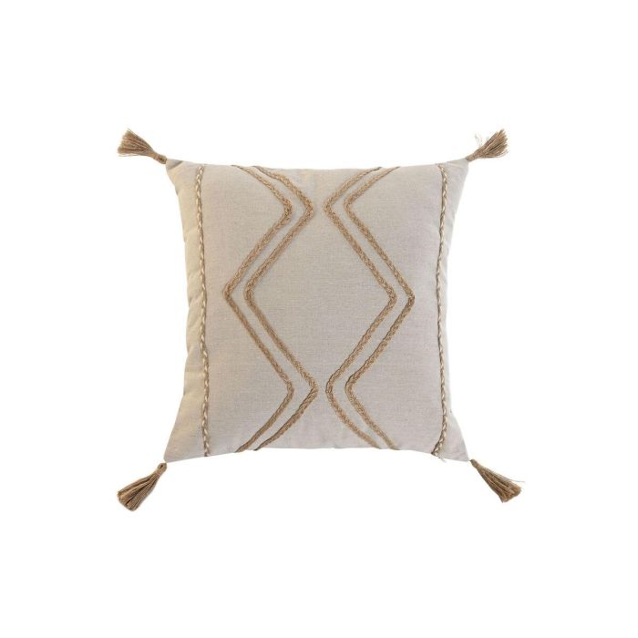 Cojin Boho DKD Home Decor Crudo Beige 5 x 45 x 45 cm