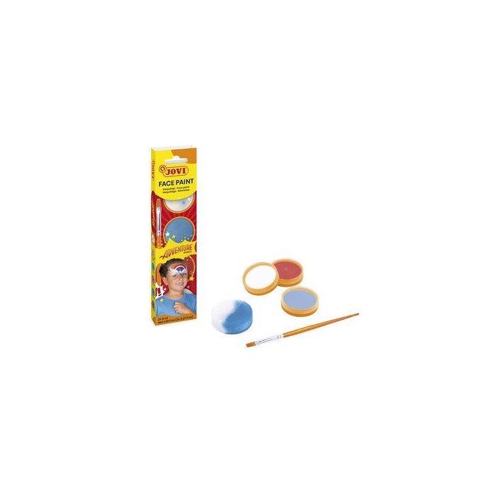 Maquillaje Jovi Crema Face Paint Set Adventure Bote De 8 Ml Caja De 3 + Accesorios