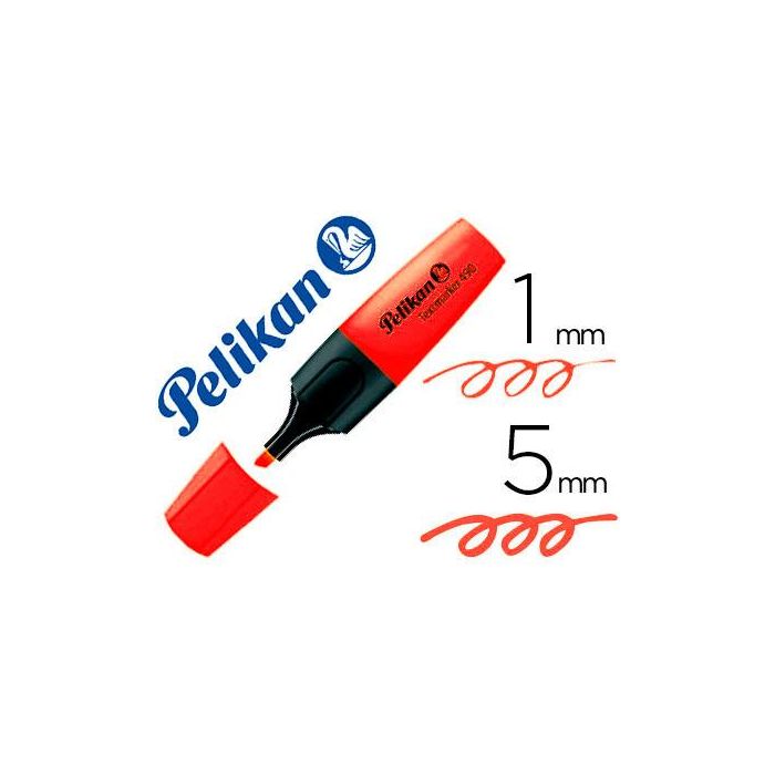 Rotulador Pelikan Fluorescente Textmarker 490 Rojo 10 unidades